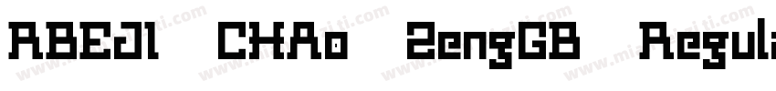 RBEJI CHA0 ZengGB Regular字体转换